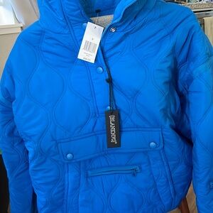 Blank NYC Blue Puffer Jacket NWOT
